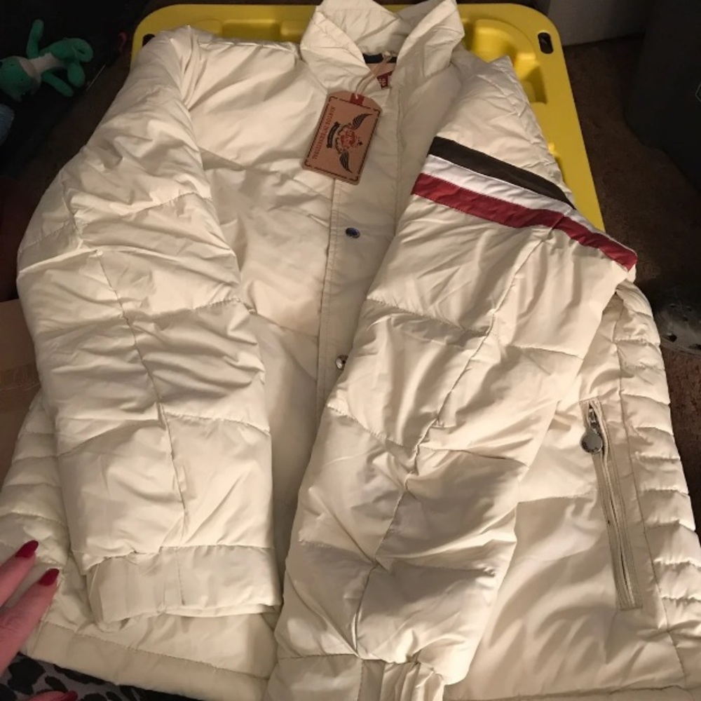 Men’s white rider style jacket